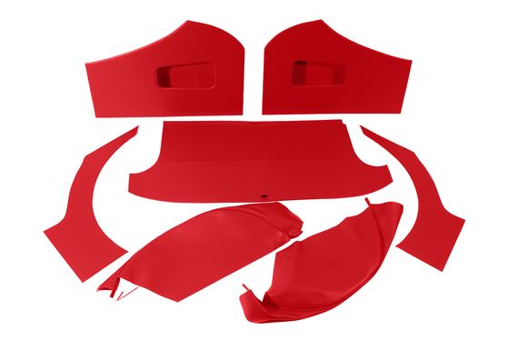 Triumph TR2 Interior Trim Kit - Red with Red Piping - RW3166RED